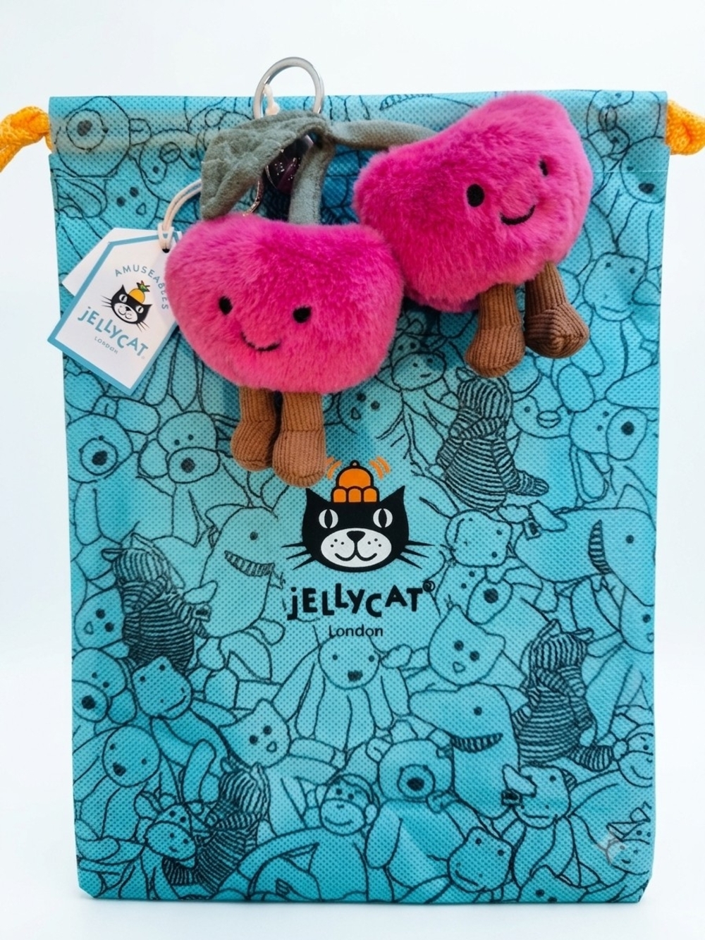 Jellycat Pink Cherry Bag Charm